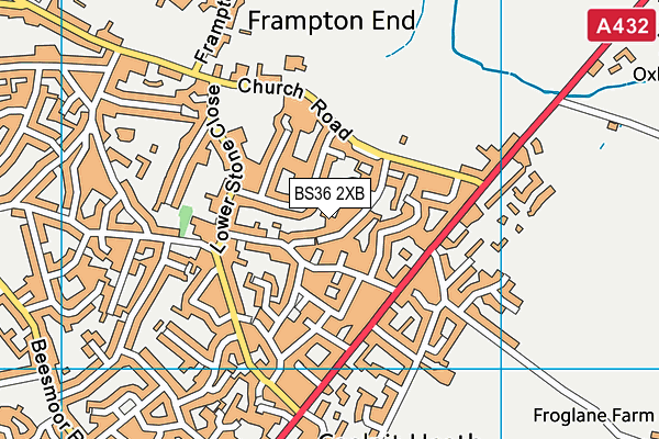 BS36 2XB map - OS VectorMap District (Ordnance Survey)
