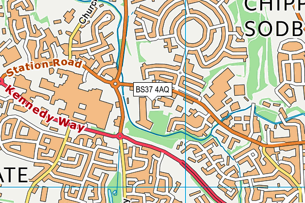 BS37 4AQ map - OS VectorMap District (Ordnance Survey)