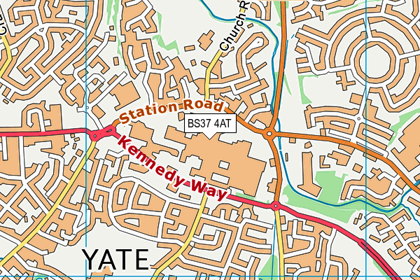 BS37 4AT map - OS VectorMap District (Ordnance Survey)