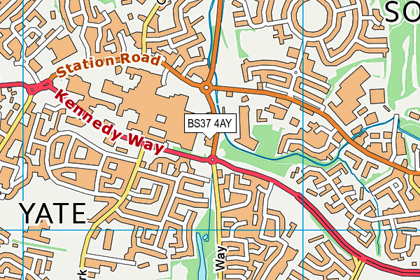 BS37 4AY map - OS VectorMap District (Ordnance Survey)