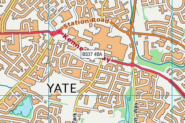BS37 4BA map - OS VectorMap District (Ordnance Survey)