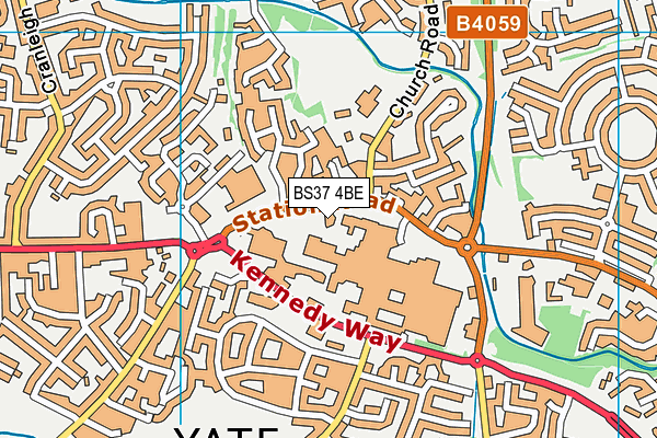 BS37 4BE map - OS VectorMap District (Ordnance Survey)