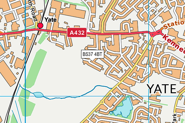 Sunnyside Lane Playing Field map (BS37 4BT) - OS VectorMap District (Ordnance Survey)