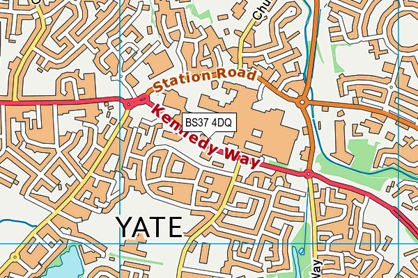 Yate Active Lifestyle Centre map (BS37 4DQ) - OS VectorMap District (Ordnance Survey)