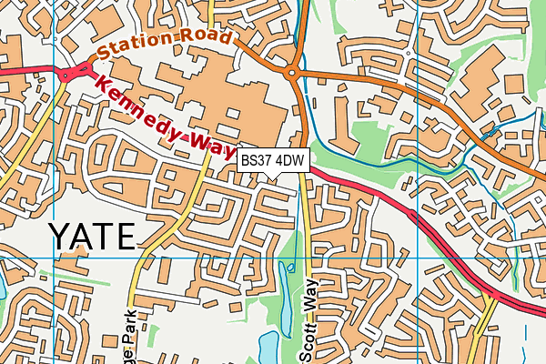 BS37 4DW map - OS VectorMap District (Ordnance Survey)
