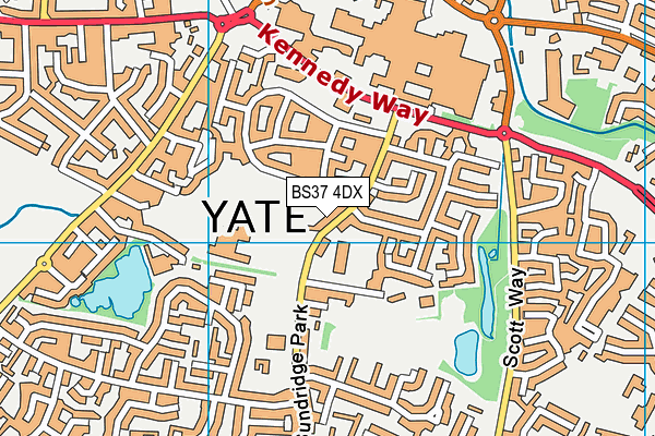 Yate Academy map (BS37 4DX) - OS VectorMap District (Ordnance Survey)
