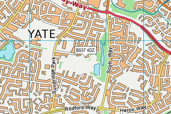 BS37 4DZ map - OS VectorMap District (Ordnance Survey)