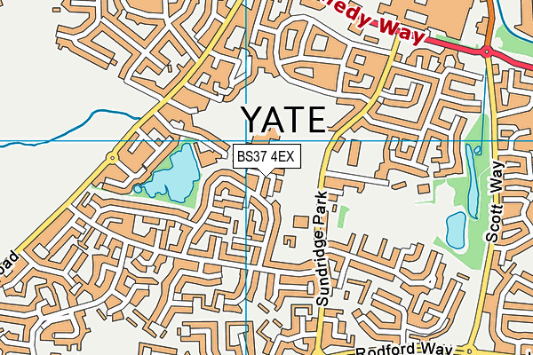 BS37 4EX map - OS VectorMap District (Ordnance Survey)