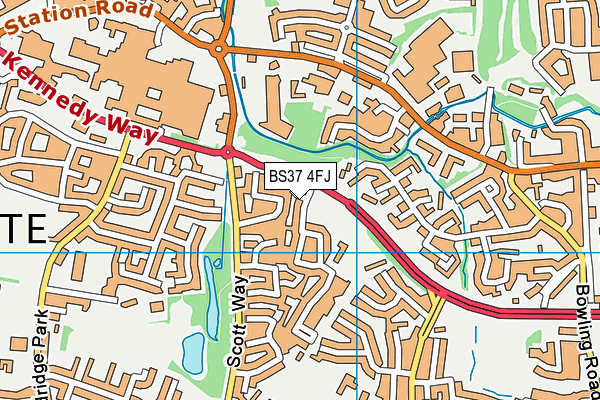 BS37 4FJ map - OS VectorMap District (Ordnance Survey)