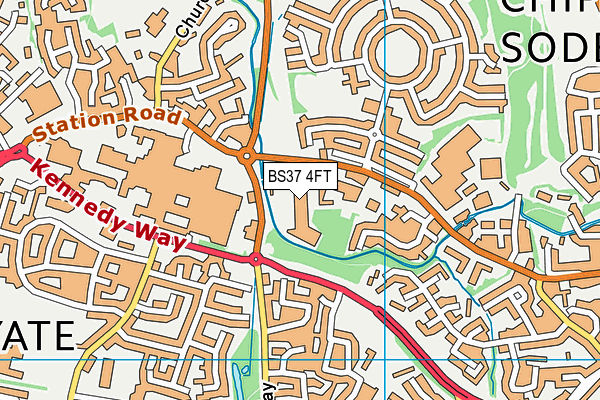 BS37 4FT map - OS VectorMap District (Ordnance Survey)