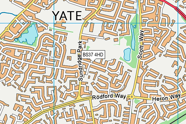 BS37 4HD map - OS VectorMap District (Ordnance Survey)