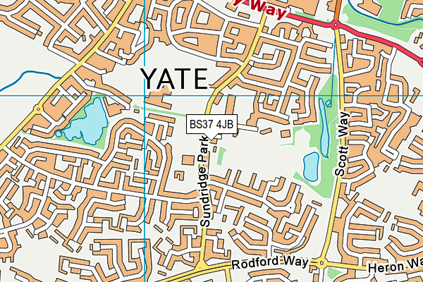 BS37 4JB map - OS VectorMap District (Ordnance Survey)