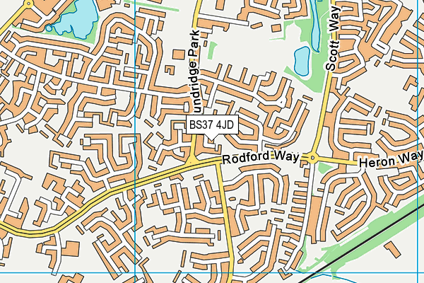 BS37 4JD map - OS VectorMap District (Ordnance Survey)