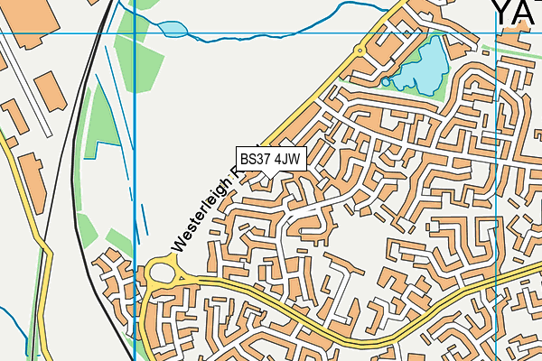 BS37 4JW map - OS VectorMap District (Ordnance Survey)