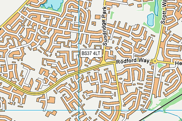 BS37 4LT map - OS VectorMap District (Ordnance Survey)