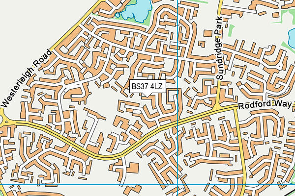 BS37 4LZ map - OS VectorMap District (Ordnance Survey)