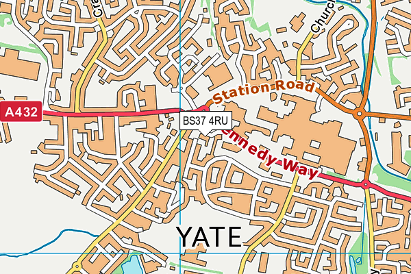 BS37 4RU map - OS VectorMap District (Ordnance Survey)