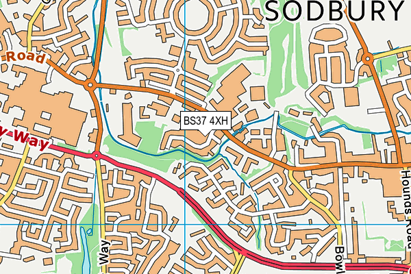 BS37 4XH map - OS VectorMap District (Ordnance Survey)