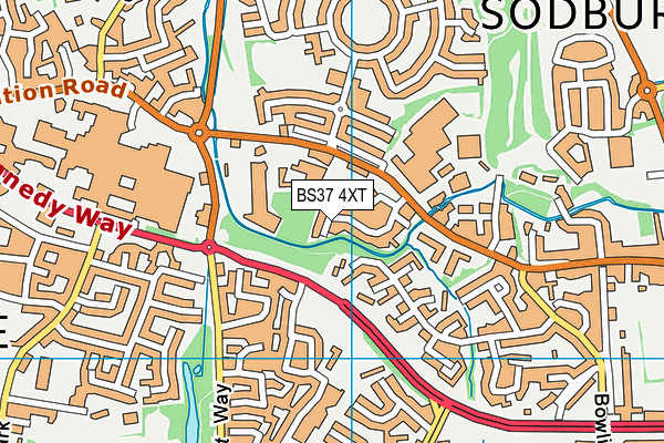 BS37 4XT map - OS VectorMap District (Ordnance Survey)