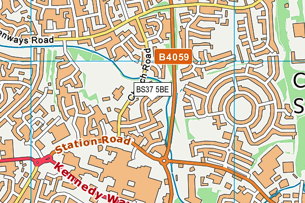 BS37 5BE map - OS VectorMap District (Ordnance Survey)