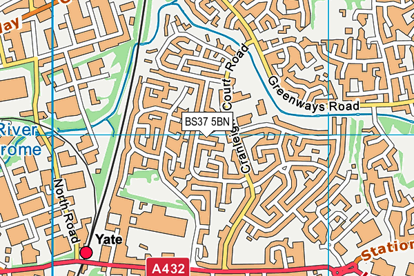 BS37 5BN map - OS VectorMap District (Ordnance Survey)