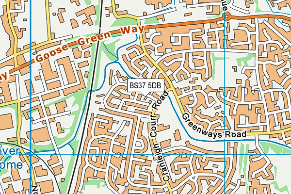 BS37 5DB map - OS VectorMap District (Ordnance Survey)