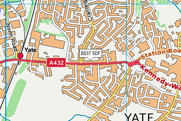 BS37 5DF map - OS VectorMap District (Ordnance Survey)