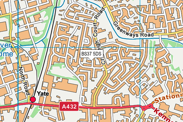 BS37 5DS map - OS VectorMap District (Ordnance Survey)