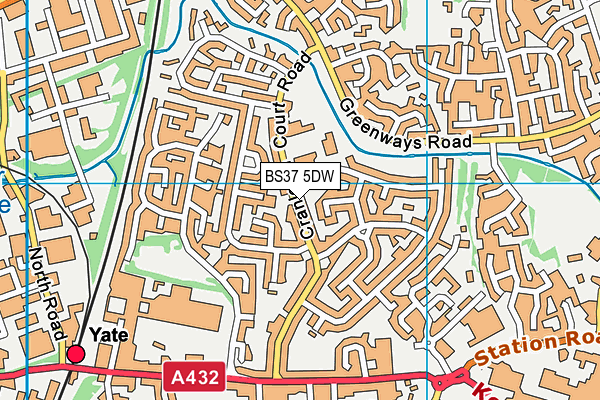 BS37 5DW map - OS VectorMap District (Ordnance Survey)
