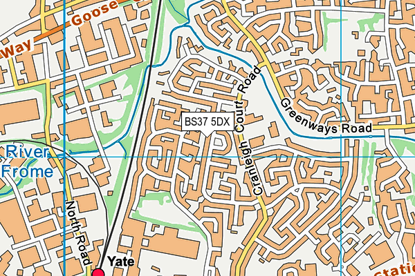 BS37 5DX map - OS VectorMap District (Ordnance Survey)