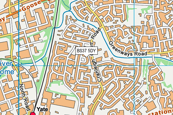 BS37 5DY map - OS VectorMap District (Ordnance Survey)