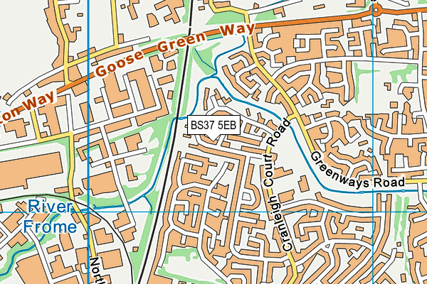 BS37 5EB map - OS VectorMap District (Ordnance Survey)