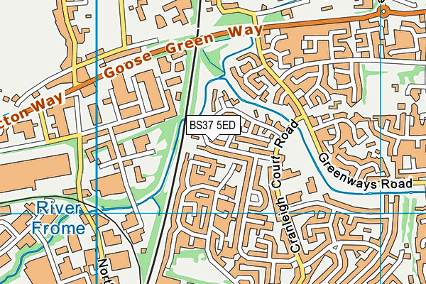 BS37 5ED map - OS VectorMap District (Ordnance Survey)