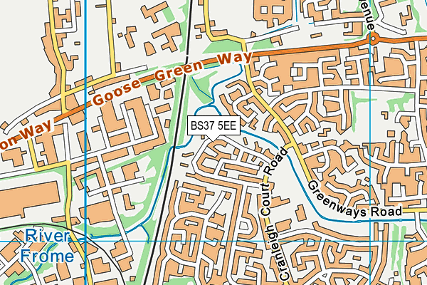 BS37 5EE map - OS VectorMap District (Ordnance Survey)