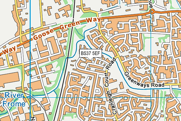 BS37 5EF map - OS VectorMap District (Ordnance Survey)