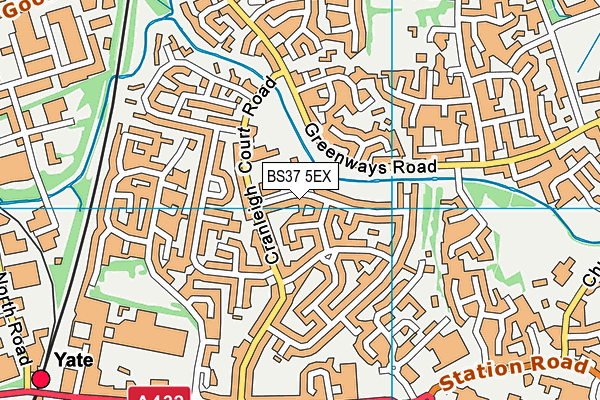 BS37 5EX map - OS VectorMap District (Ordnance Survey)