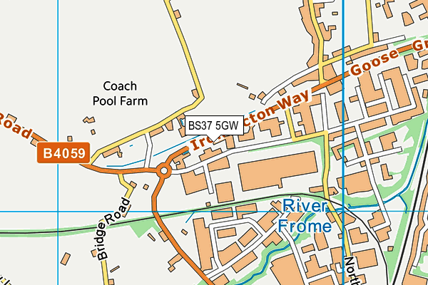 BS37 5GW map - OS VectorMap District (Ordnance Survey)