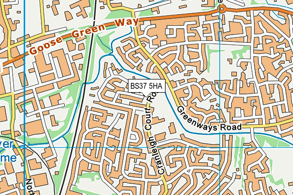 BS37 5HA map - OS VectorMap District (Ordnance Survey)