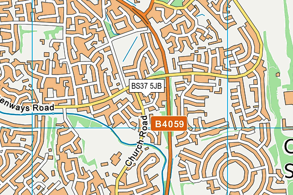 BS37 5JB map - OS VectorMap District (Ordnance Survey)
