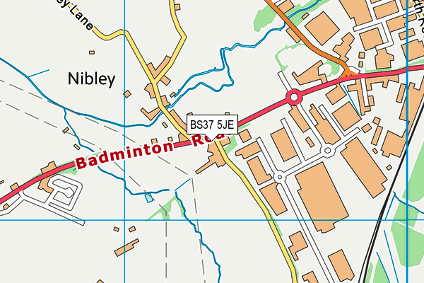 BS37 5JE map - OS VectorMap District (Ordnance Survey)