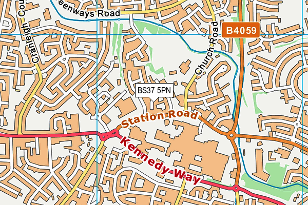 BS37 5PN map - OS VectorMap District (Ordnance Survey)