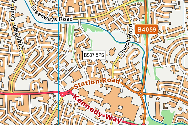 BS37 5PS map - OS VectorMap District (Ordnance Survey)