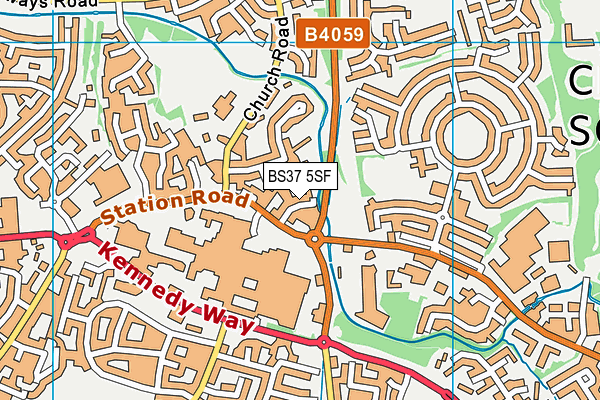 BS37 5SF map - OS VectorMap District (Ordnance Survey)