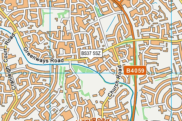 BS37 5SZ map - OS VectorMap District (Ordnance Survey)