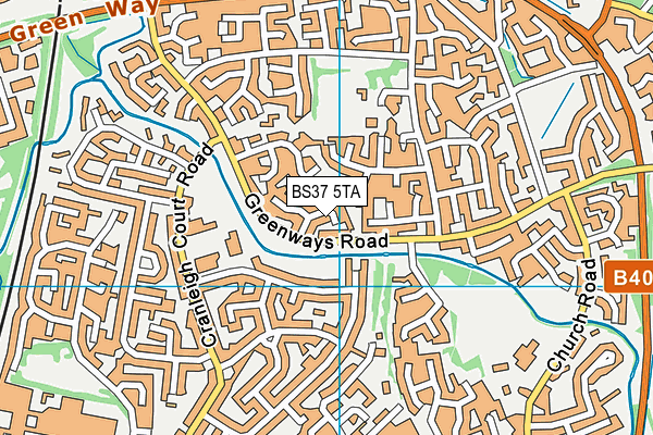 BS37 5TA map - OS VectorMap District (Ordnance Survey)