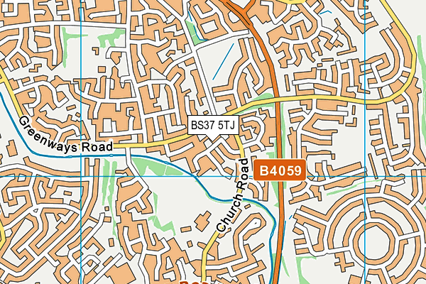 BS37 5TJ map - OS VectorMap District (Ordnance Survey)