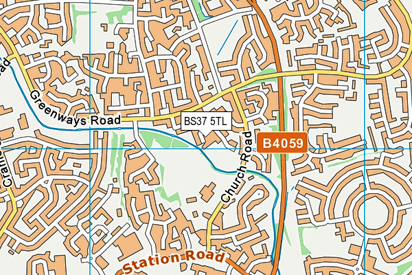 BS37 5TL map - OS VectorMap District (Ordnance Survey)