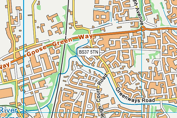 BS37 5TN map - OS VectorMap District (Ordnance Survey)