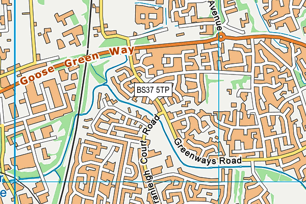 BS37 5TP map - OS VectorMap District (Ordnance Survey)