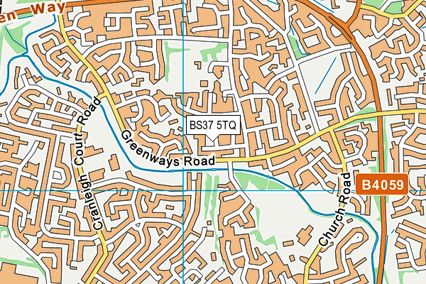 BS37 5TQ map - OS VectorMap District (Ordnance Survey)